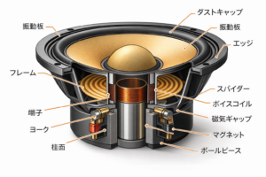 スピーカーの内部構造図