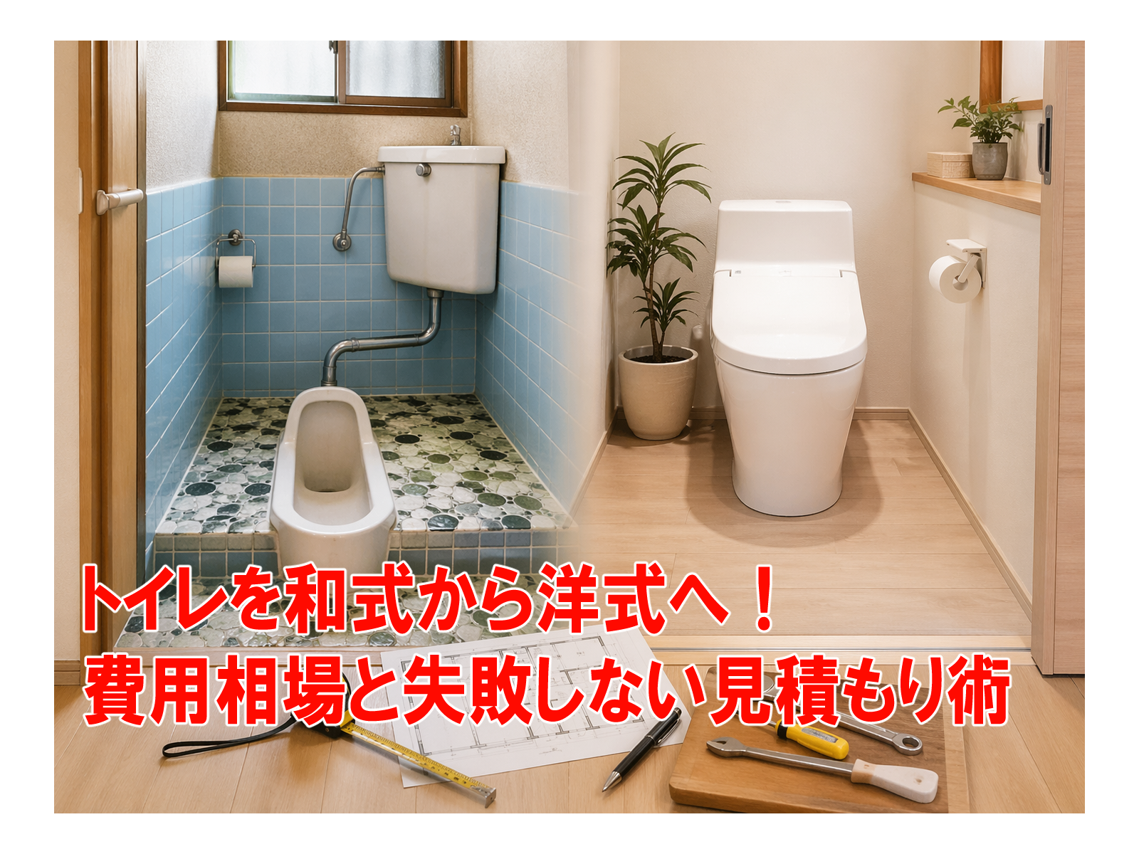 トイレを和式から洋式へ！費用相場と失敗しない見積もり術