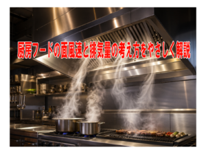 厨房フードの面風速と排気量の考え方をやさしく解説