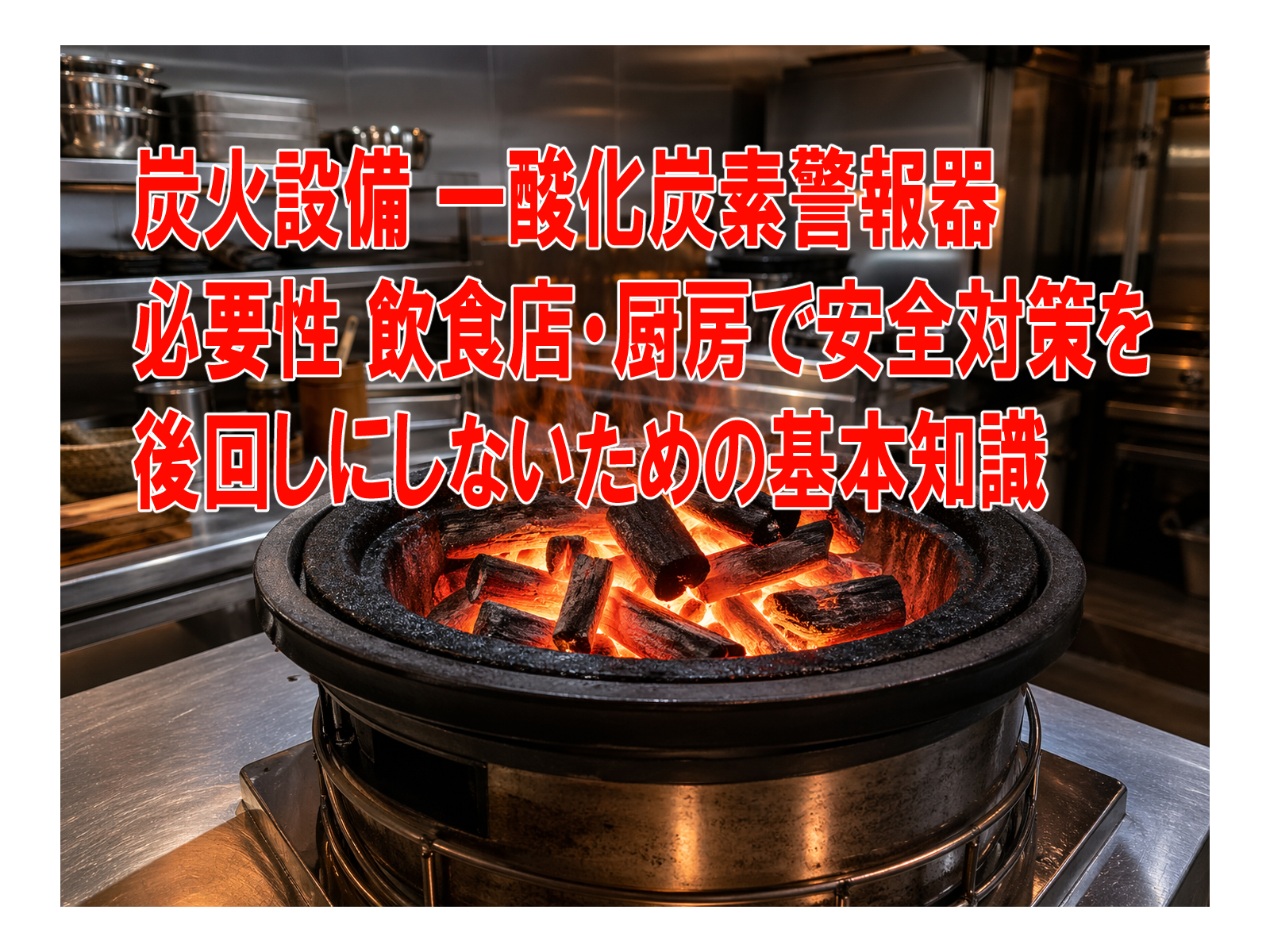 炭火設備 一酸化炭素警報器 必要性 飲食店・厨房で安全対策を後回しにしないための基本知識