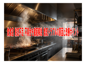 飲食店 給気不足 不具合を徹底解説 換気トラブルの原因と改善ポイント