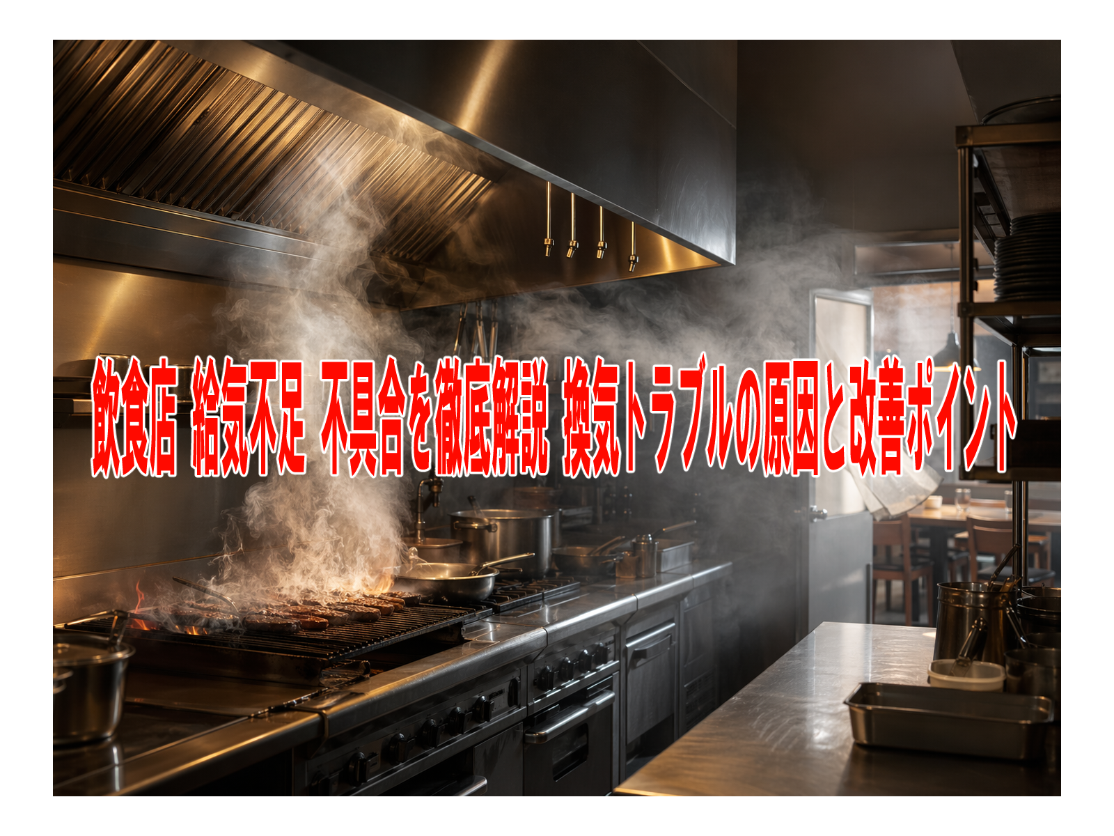 飲食店 給気不足 不具合を徹底解説 換気トラブルの原因と改善ポイント