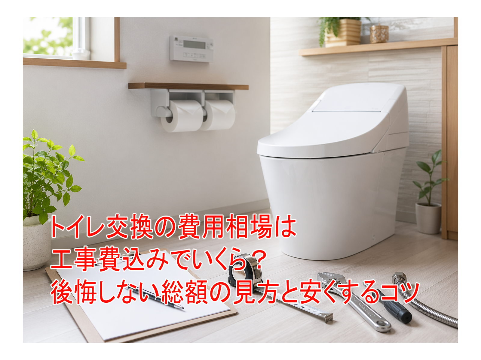 トイレ交換の費用相場は工事費込みでいくら？後悔しない総額の見方と安くするコツ