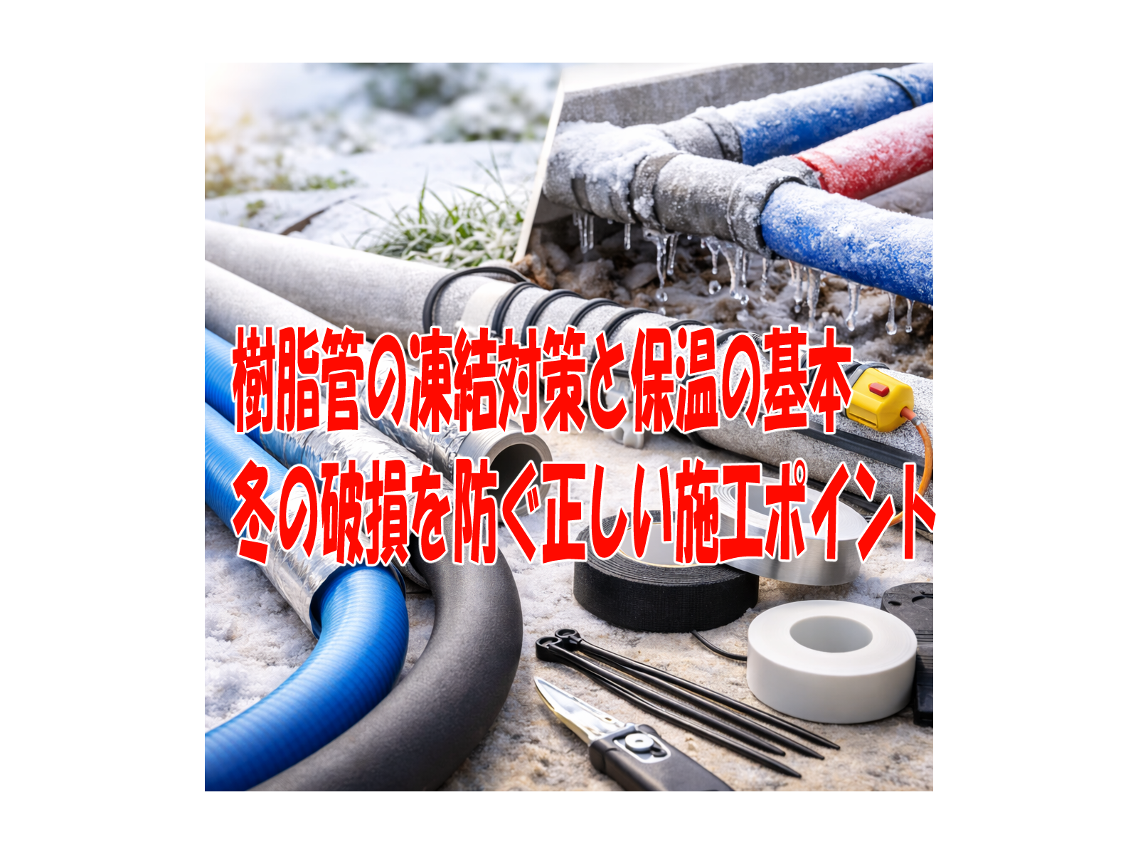 樹脂管の凍結対策と保温の基本 冬の破損を防ぐ正しい施工ポイント