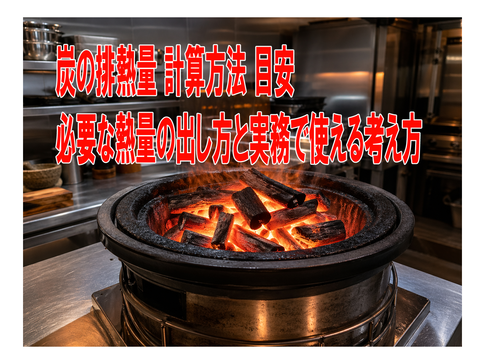 炭の排熱量 計算方法 目安 必要な熱量の出し方と実務で使える考え方