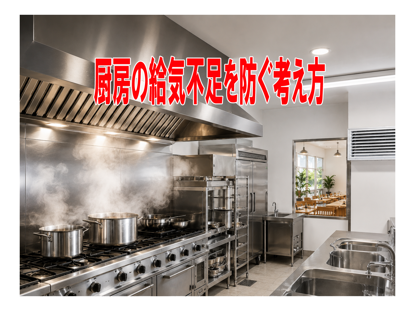 厨房の給気不足を防ぐ考え方