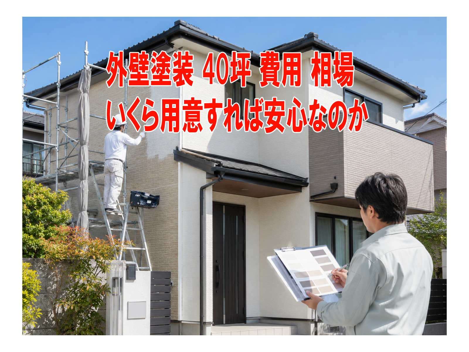 外壁塗装 40坪 費用 相場 いくら用意すれば安心なのか