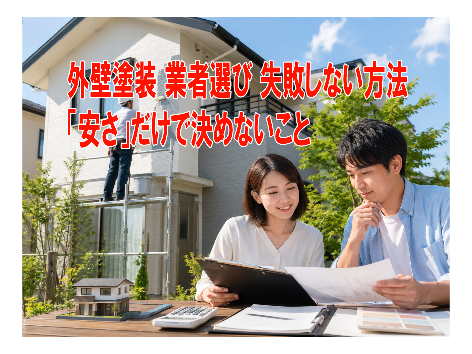 外壁塗装 業者選び 失敗しない方法「安さ」だけで決めないこと