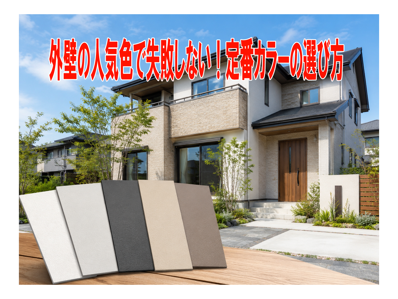 外壁の人気色で失敗しない！定番カラーの選び方