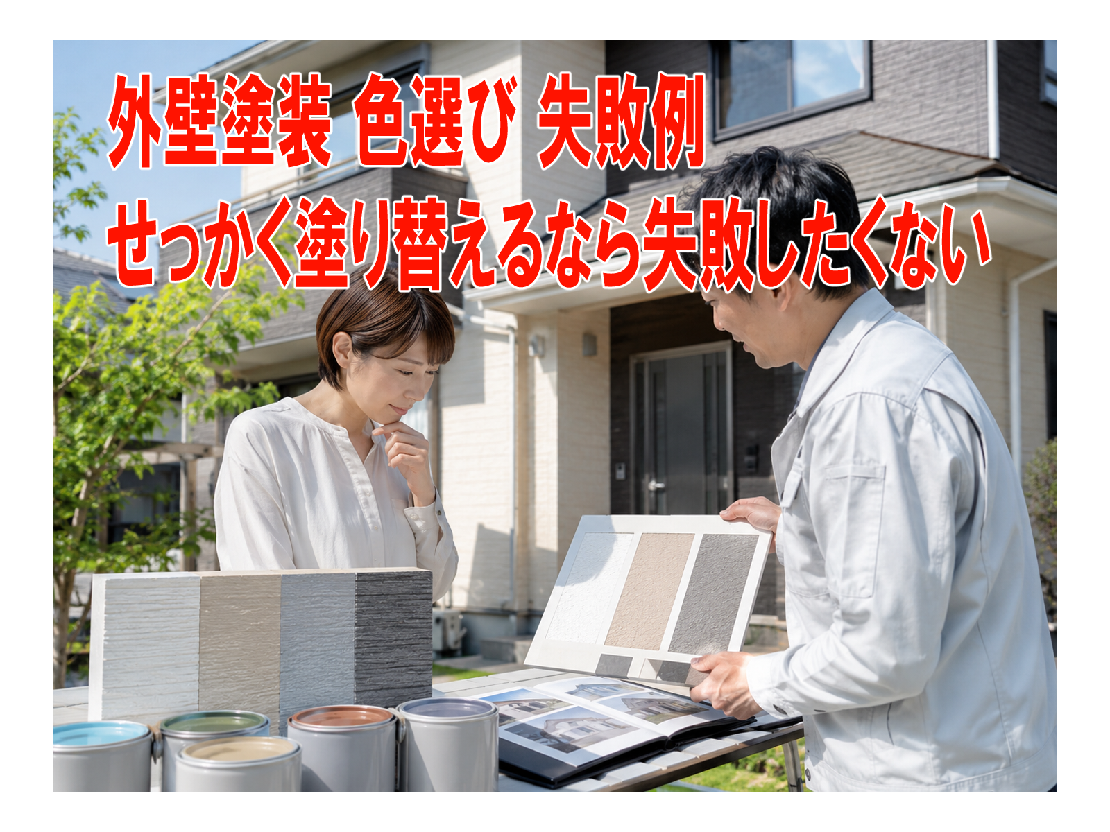 外壁塗装 色選び 失敗例 せっかく塗り替えるなら失敗したくない